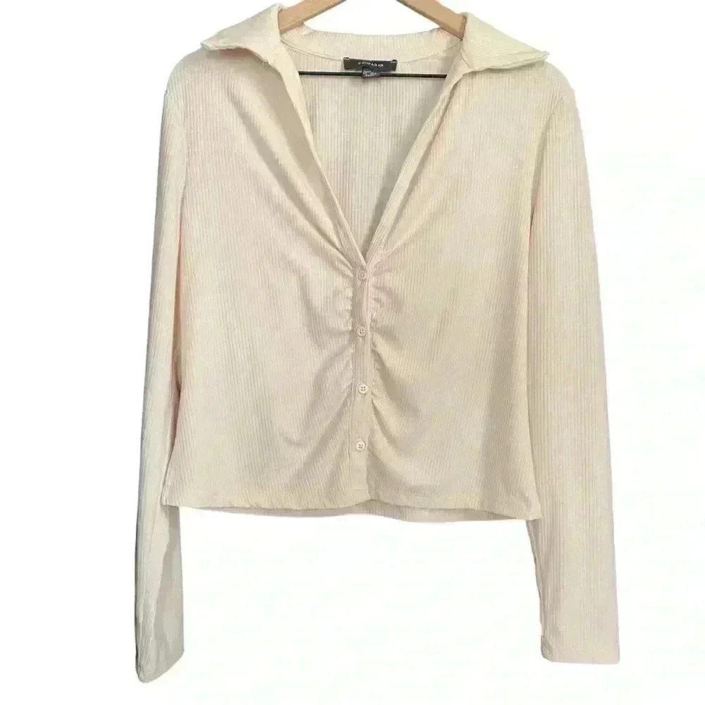 Primark Ribbed Button-Up - Picture 1 of 6